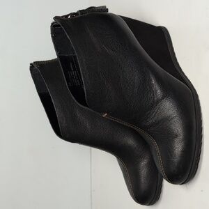 Kork-Ease Halder wedge black ankle boot booties women's size 6